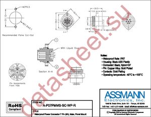 A-P07PMMS-SC-WP-R datasheet  